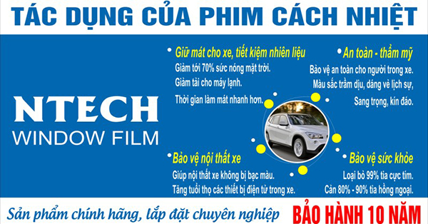 Dán phim cách nhiệt ô tô tại Biên Hoà, Đồng Nai